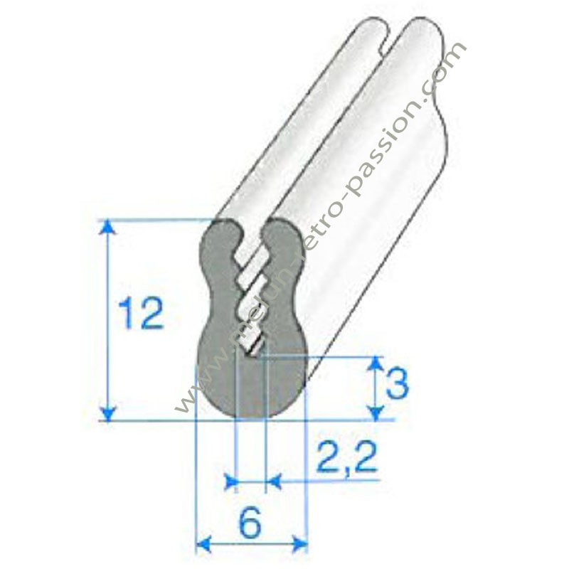 JOINT ENTREE PORTE GRIS SOUPLE VENDU AU METRE RENAULT DAUPHINE