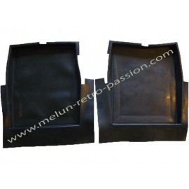 BLACK RUBBER REAR MATS RIGHT AND LEFT, RENAULT 4CV