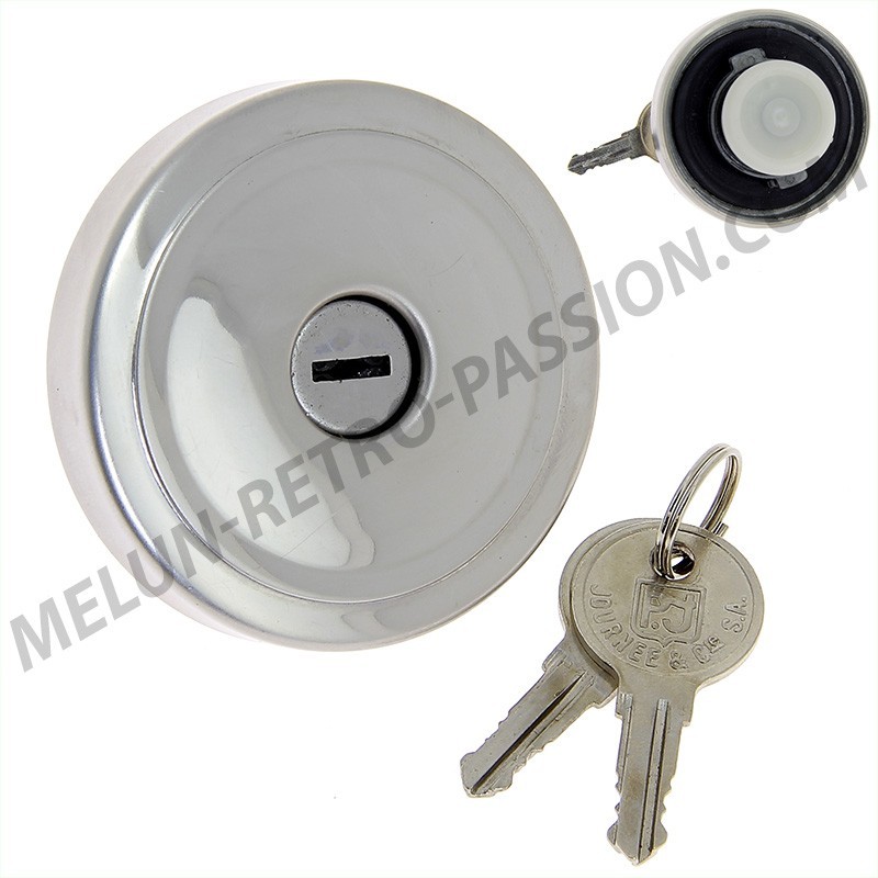 BOUCHON DE RESERVOIR ESSENCE CHROME A CLEF RENAULT