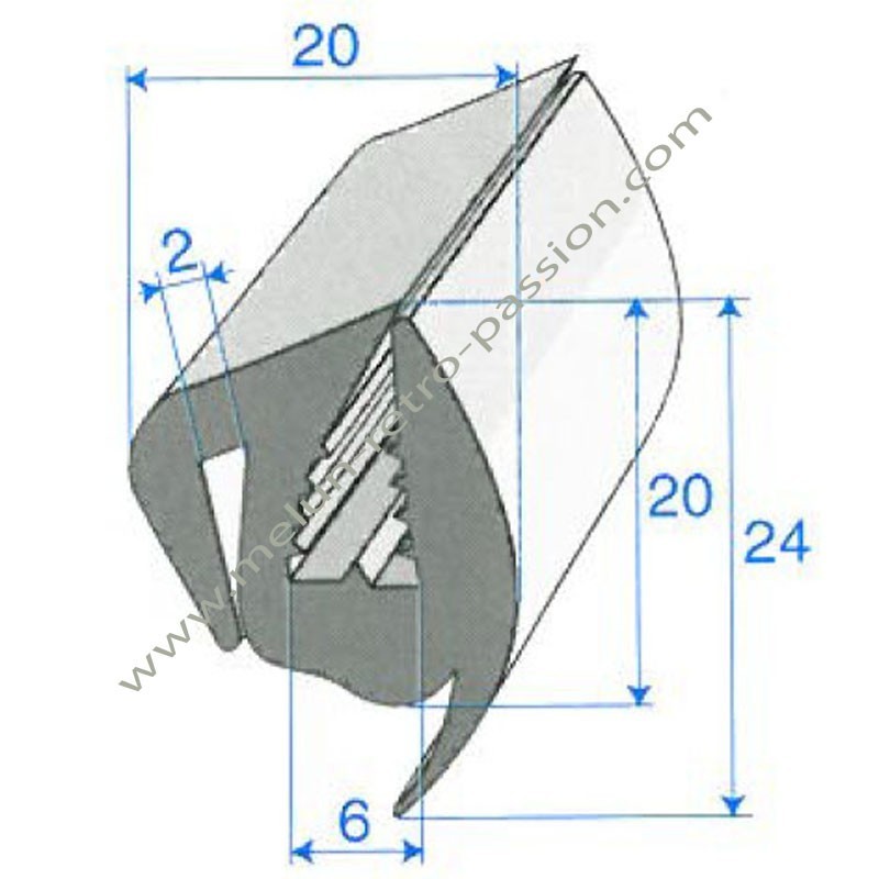 REAR WINDOW SEAL : RENAULT 4CV