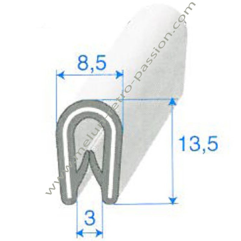 ARMED GREY DOOR ENTRY SEAL PER METRE