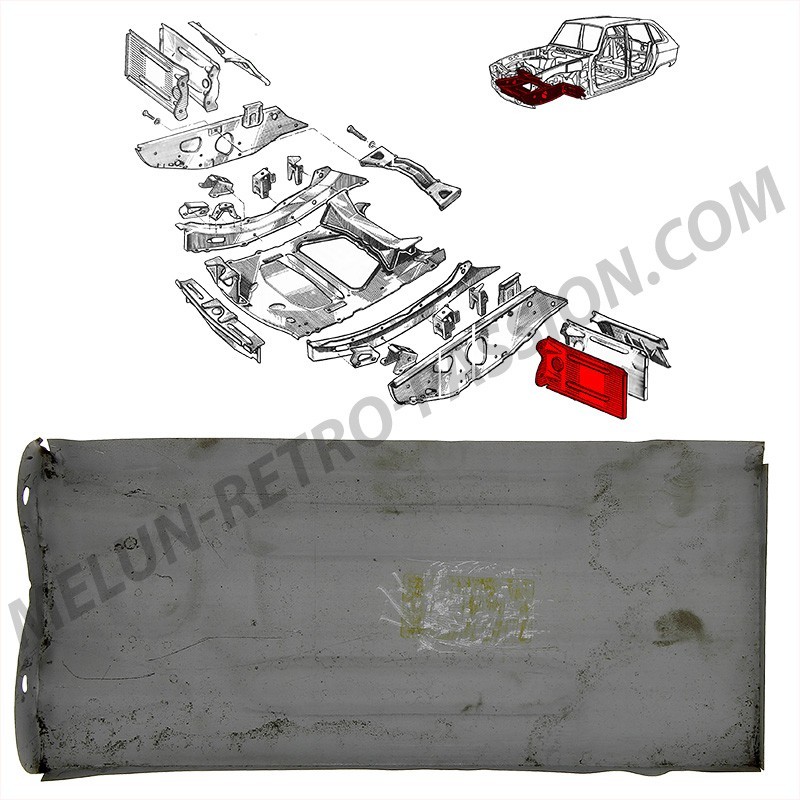 TAPA DEL GUARDABARROS DELANTERO IZQUIERDO PARA RENAULT R16