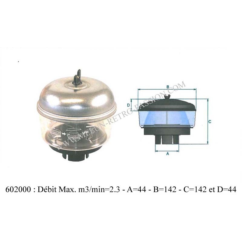 CYCLONE AIR FILTER DIAMETER 45mm.