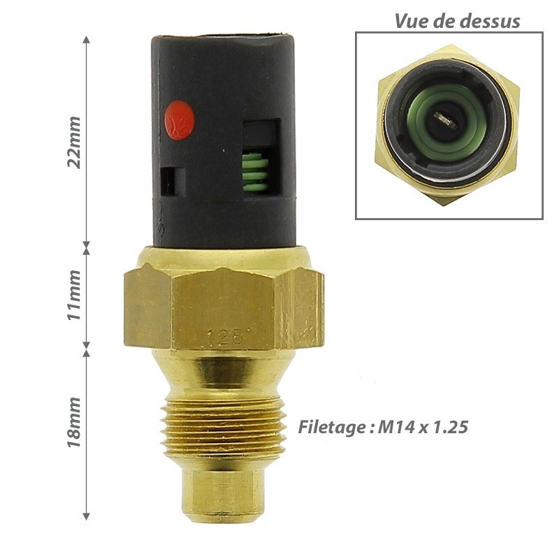 TERMO CONTACTO TEMPERATURA DEL AGUA RENAULT diam 14mm.Número de pieza original (OEM): 77 00 786 459 y 77 00 786 472.