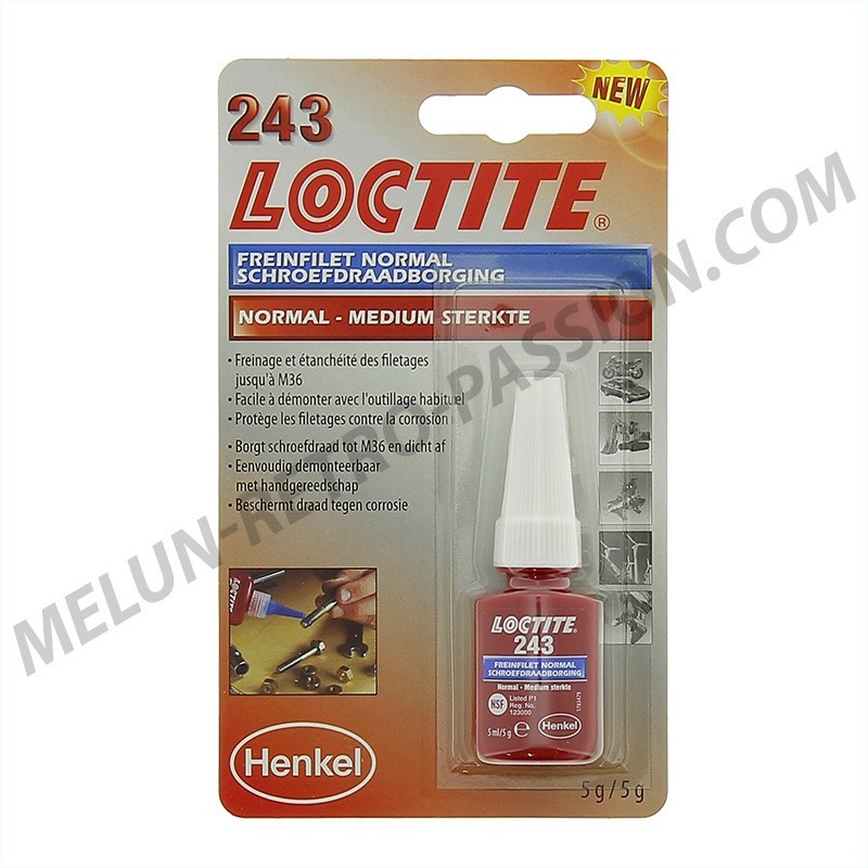 Frein filet bleu 243 LOCTITE résistance moyenne