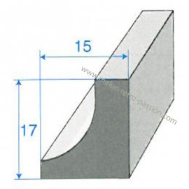 SPONGY DOOR SEAL - PER METRE : PEUGEOT 203/403