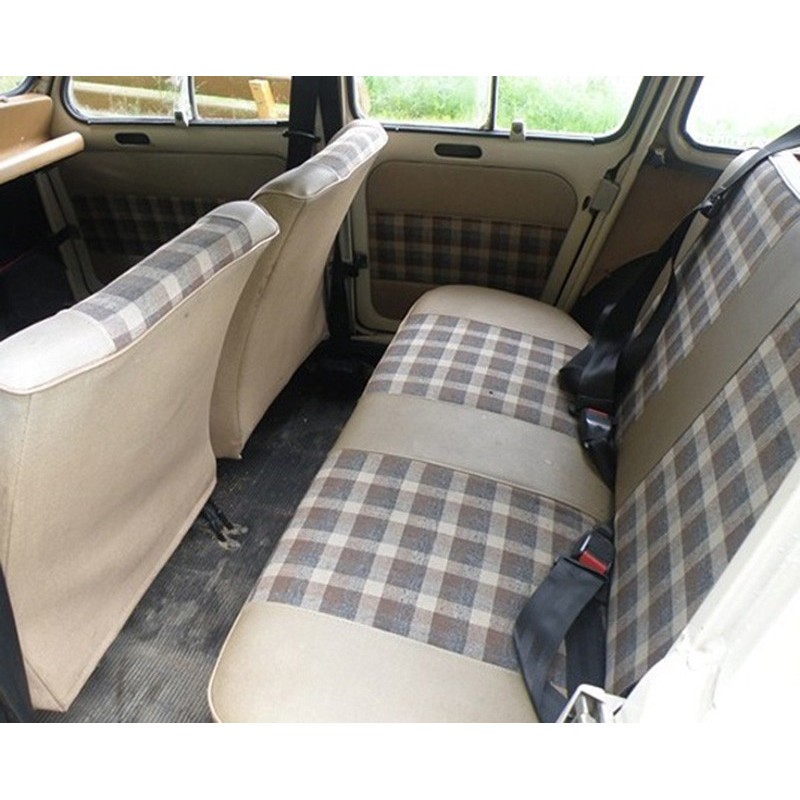 BEIGE SKAI/BEIGE-BROWN FABRIC SEAT COVERS RENAULT R4