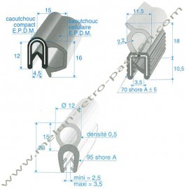 JOINTS DE PORTE ARRIERE - LE KIT POUR RENAULT R4 F6