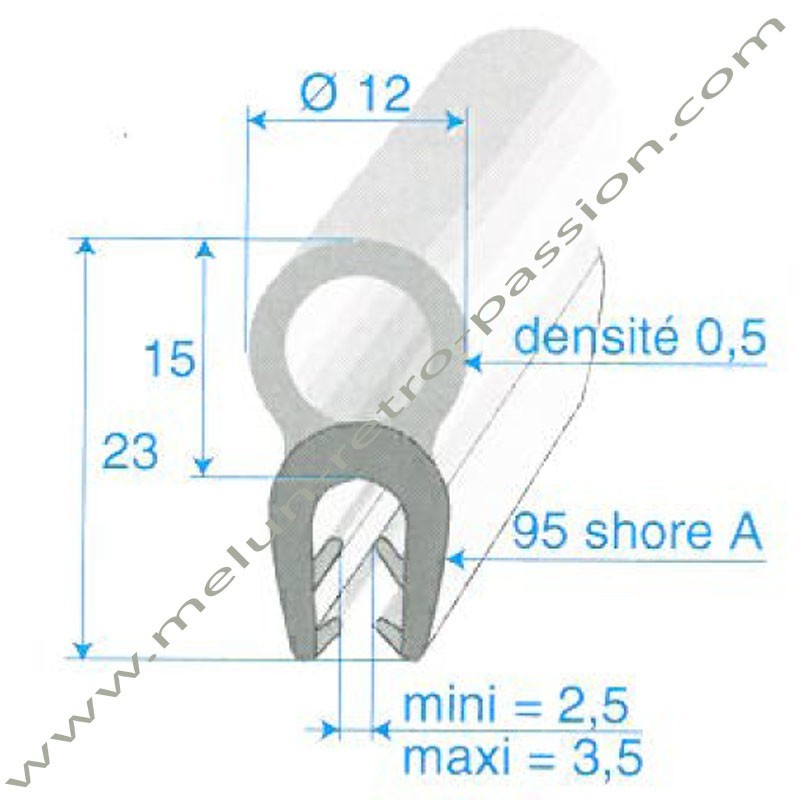 JOINT BAS PORTE ARRIERE RENAULT R4 F6