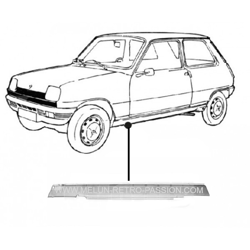 BAS DE CAISSE GAUCHE RENAULT 5 - 2 PORTES