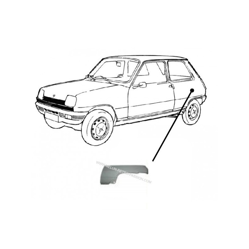 PANEL LATERAL TRASERO IZQUIERDO : RENAULT 5/3 PUERTAS