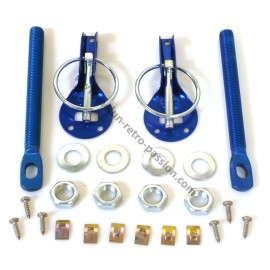 BLUE ALUMINIUM BONNET FASTENER WITH GUIDE PIN - PER PAIR