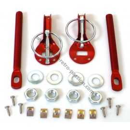 ALUMINIUM RED CLIPS FOR FRONT HOOD WITH...