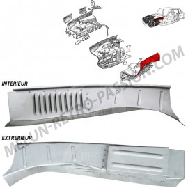 FIXATION D'AILE AVANT GAUCHE AVEC AERATIONS POUR RENAULT R16