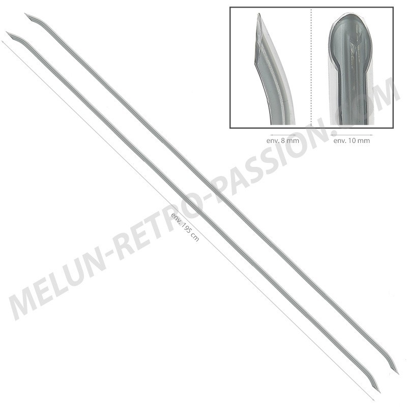 2 CANALONES DE TECHO CROMADOS PARA RENAULT R5