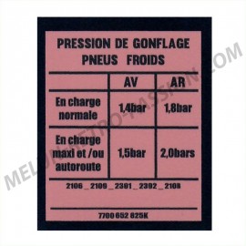 RENAULT R4-F4 PRESSURE STICKER - Pink around Black