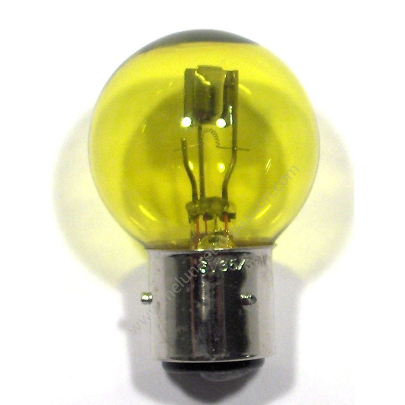 AMPOULE LAMPE 6 V. 35/35 W. 3 ERGOTS CODE PHARE JAUNE