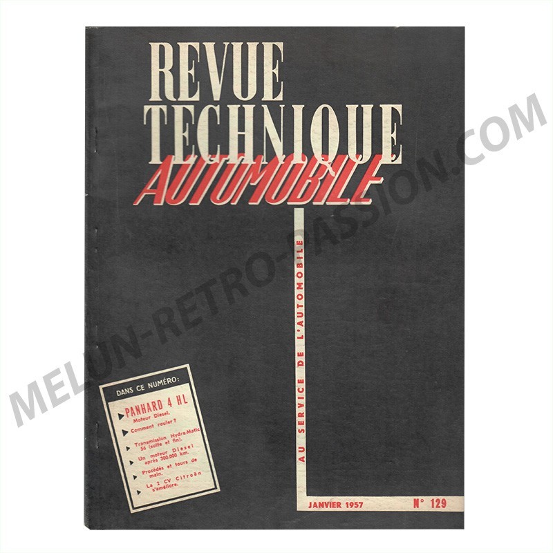 REVUE TECHNIQUE AUTOMOBILE PANHARD 4 HL Diesel