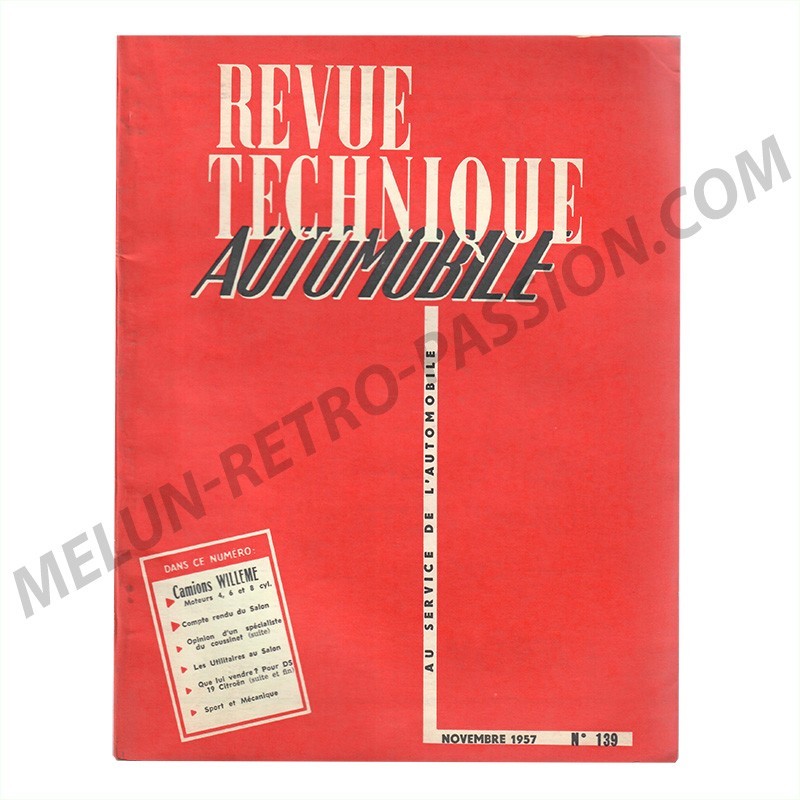 REVUE TECHNIQUE AUTOMOBILE CAMIONS WILLEME MOTEURS 4, 6 ET 8 CYLINDRE