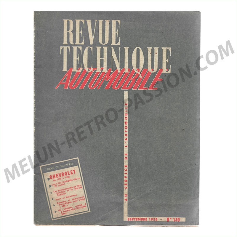 REVUE TECHNIQUE AUTOMOBILE CHEVROLET 1955-1958 - CITROËN 2CV 425cc (2