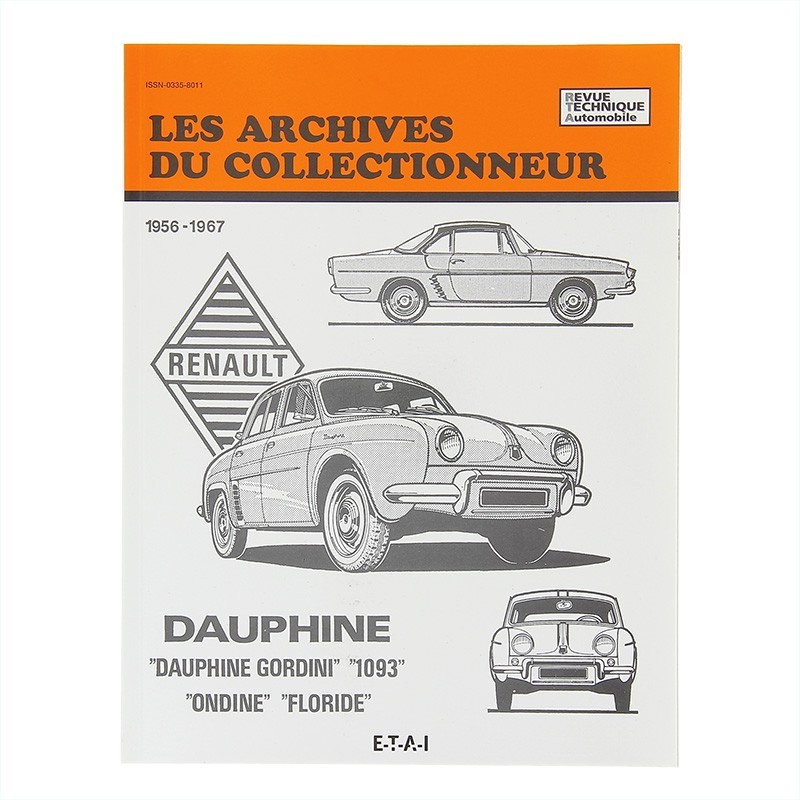 RTA RENAULT DAUPHINE ET DERIVEES DE 1956 A 1967