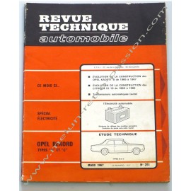 REVUE TECHNIQUE AUTOMOBILE OPEL REKORD - OPEL...