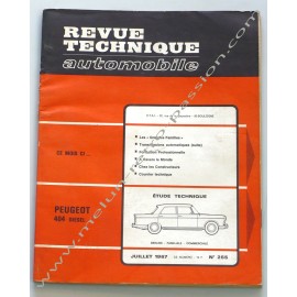 REVUE TECHNIQUE AUTOMOBILE PEUGEOT 404 DIESEL