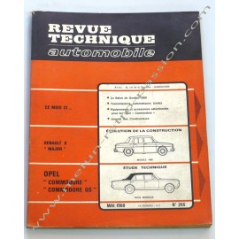 REVUE TECHNIQUE AUTOMOBILE OPEL COMMODORE/COMMODORE GS - RENAULT 8