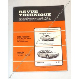 REVUE TECHNIQUE AUTOMOBILE CITROEN CX - FORD ESCORT