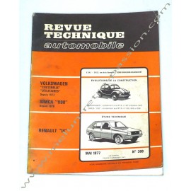REVUE TECHNIQUE AUTOMOBILE RENAULT 14 - SIMCA 1100
