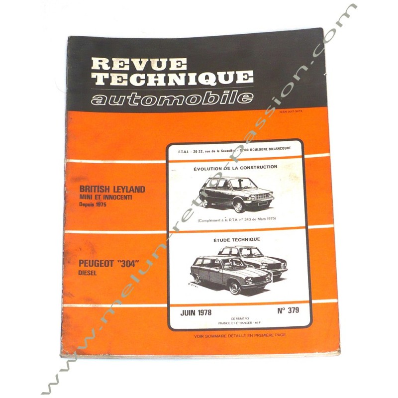 REVUE TECHNIQUE AUTOMOBILE PEUGEOT 304 - BRITISH LEYLAND