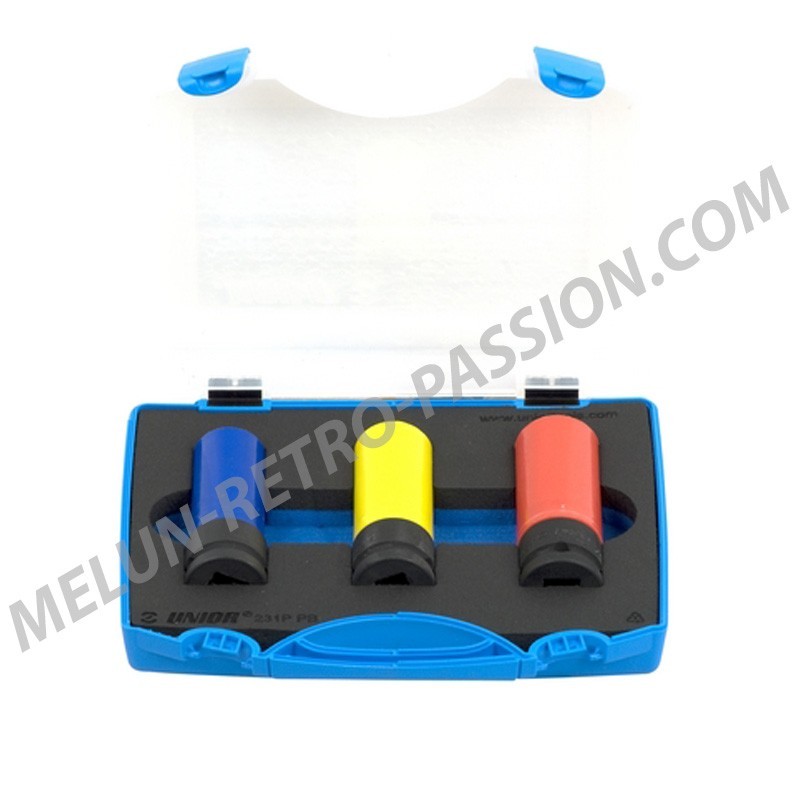 SET OF 1/2'' IMPACT SOCKETS FOR ALLOY WHEELS