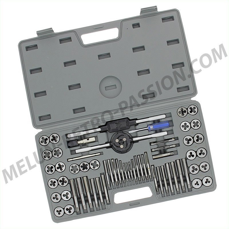 TAPS AND DIES SET - 60 PIECES - METRIC AND INCH