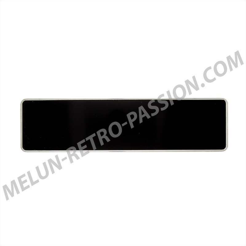 BLACK ALLOY REGISTRATION PLATE 520 x 135