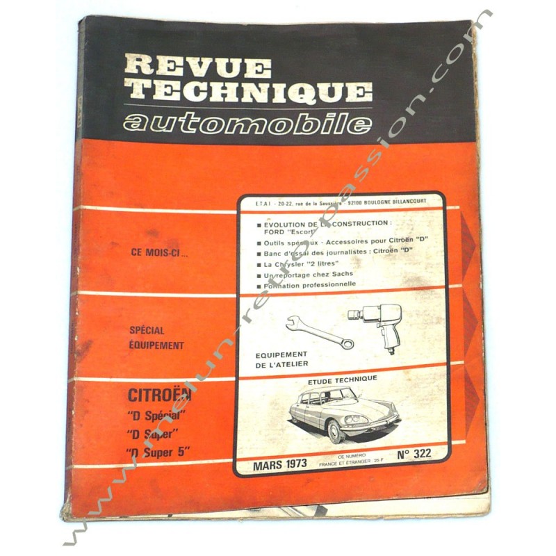 REVUE TECHNIQUE AUTOMOBILE CITROEN D - FORD ESCORT