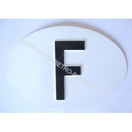 AUTOCOLLANT "F" COULEUR BLANC