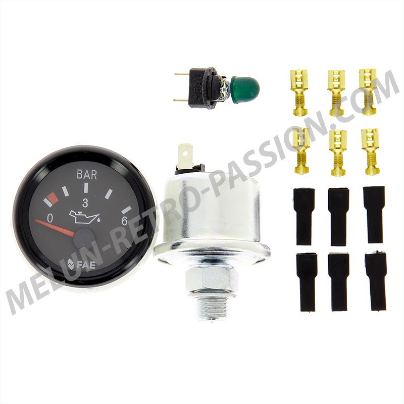 KIT OIL PRESSURE MANOMETER 0-6 Bars and probe diameter 14mm x 150