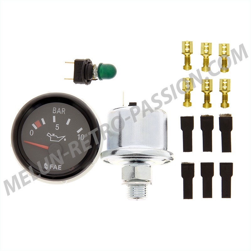 KIT OIL PRESSURE MANOMETER 0-10 Bars with probe 14mm x 150