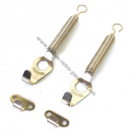 SPRING COVER CLIP + CHROME PLATE HOOK - PAIR