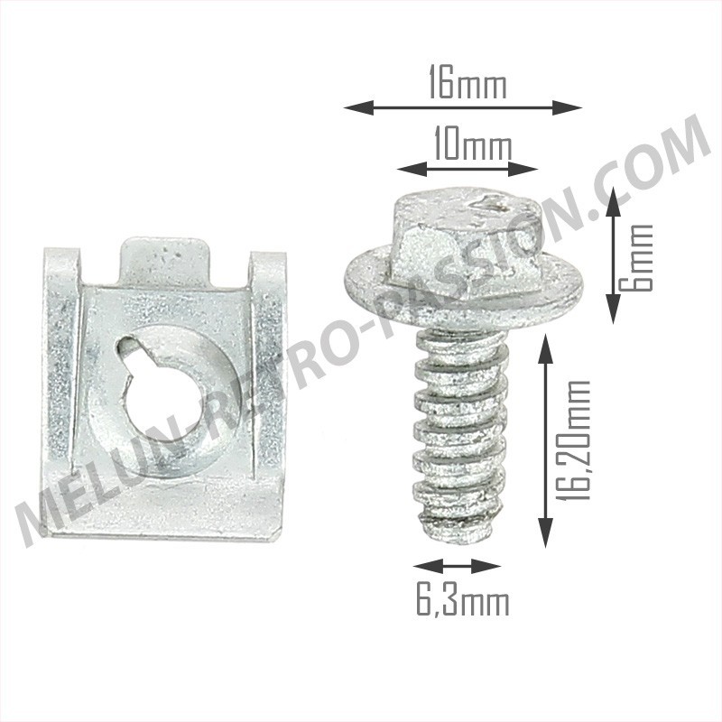 Kit de fixation agrafes & vis pour éléments de carrosserie