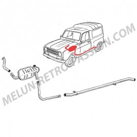 LIGNE D'ECHAPPEMENT RENAULT R4-F6 1108cm3 (1965-08/83)