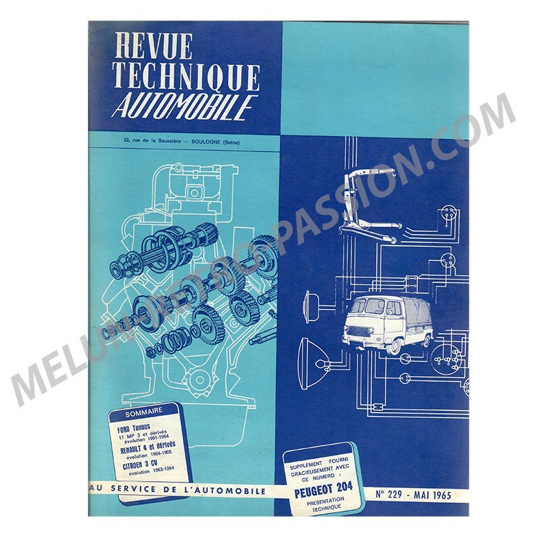 REVUE TECHNIQUE AUTOMOBILE RENAULT R4 1964-65, CITROEN 3CV 63-64 ...