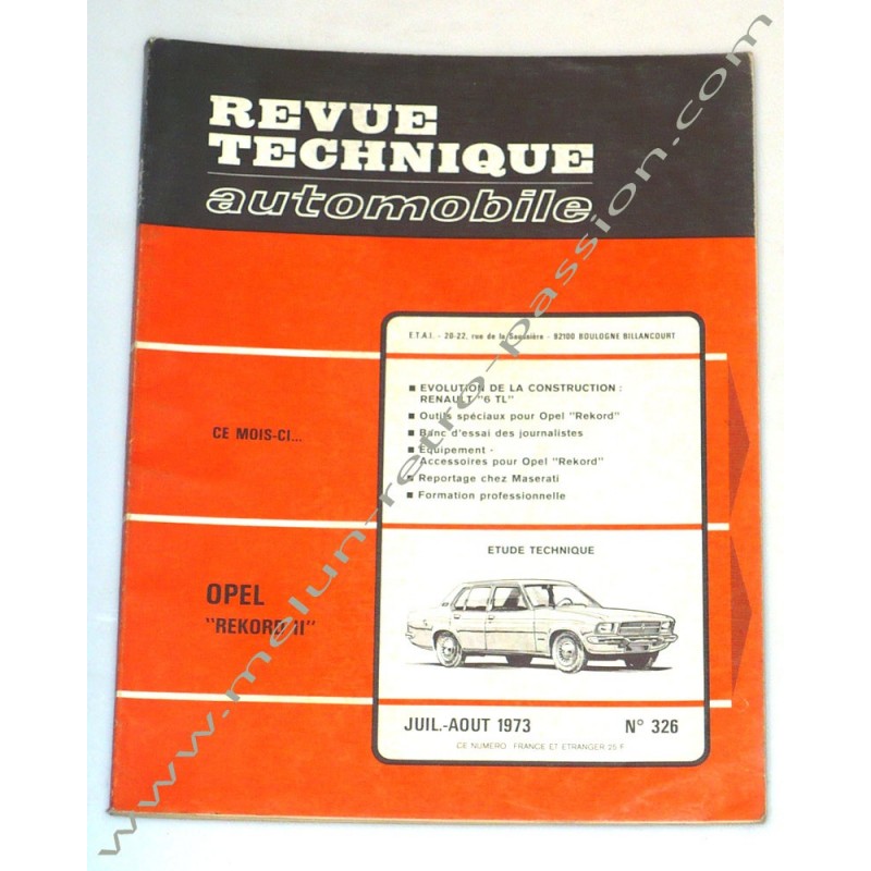 REVUE TECHNIQUE AUTOMOBILE CITROEN GS - RENAULT 8