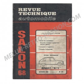 revue technique automobile renault 16 ts