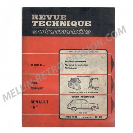 REVUE TECHNIQUE AUTOMOBILE RENAULT 6