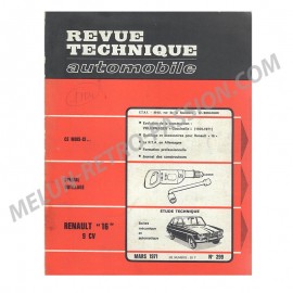 REVUE TECHNIQUE AUTOMOBILE RENAULT 16 9 CV 