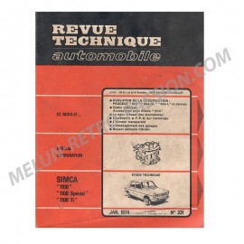 revue technique automobile simca 1100 &...