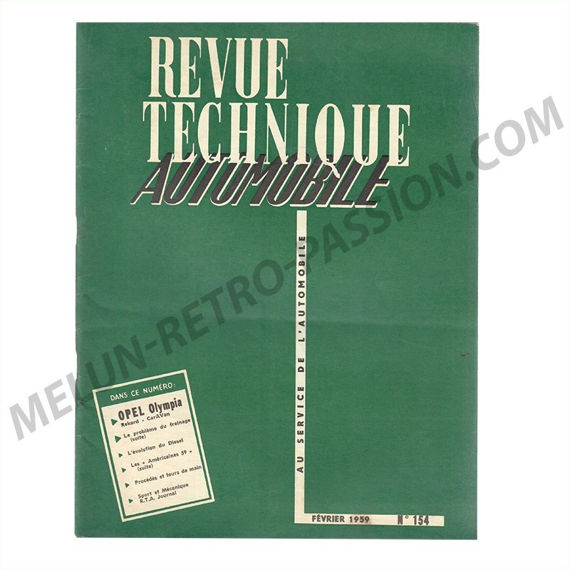 REVUE TECHNIQUE AUTOMOBILE OPEL OLYMPIA Rekord - CarAVan