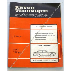 revue technique automobile fiat 124 sport