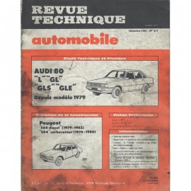 REVUE TECHNIQUE AUTOMOBILE AUDI 80 - PEUGEOT 504